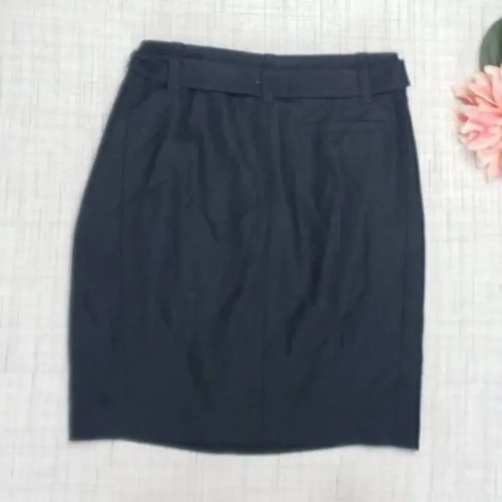 Banana Republic Women's Pleated Wool Mini‎ Skirt In Black Size 0